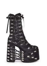 Load image into Gallery viewer, Satin Lace-Up Bandage Platform  Boots
