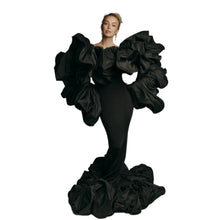 Load image into Gallery viewer, Luxe Puff Sleeve Mermaid Evening Dress
