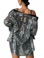 Load image into Gallery viewer, Metallic Sequin Short Set
