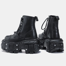 Load image into Gallery viewer, Lace-Up Punk Metal Boots
