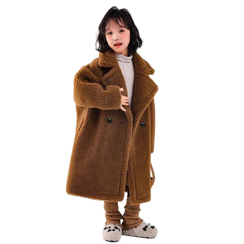 Luxe Button Teddy Coat