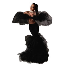 Load image into Gallery viewer, Puff Sleeve Mermaid Dress Set
