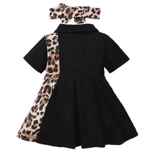 Load image into Gallery viewer, Patch Leopard Striped Dess Set
