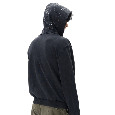 Colored Crystal Speckled Zipper Hoodie-Modern Baby Las Vegas