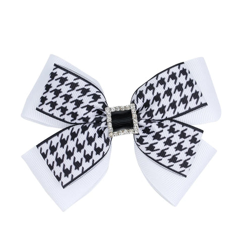 Houndstooth Hair Bow-Modern Baby Las Vegas