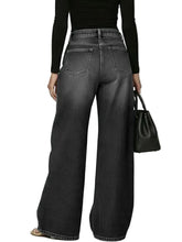 Load image into Gallery viewer, Side Metal Hole Denim Jeans
