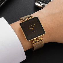 Load image into Gallery viewer, Gold Square Wristwatch
