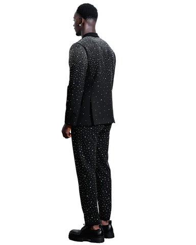Ombré Full Crystal Speckled Suit