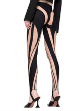 Load image into Gallery viewer, Mesh Patch Footed Leggings
