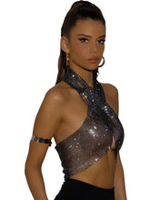 Load image into Gallery viewer, Mesh Rhinestone Crop Top
