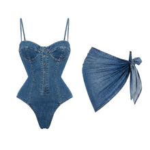 Load image into Gallery viewer, Denim Print Bikini

