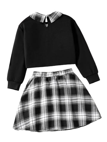 New York Plaid Skirt Set