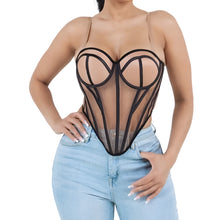 Load image into Gallery viewer, Lined Contrast Corset Top-Modern Baby Las Vegas
