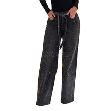 Load image into Gallery viewer, Crystal Speckled Denim Jeans
