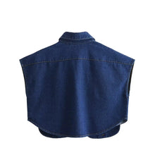 Load image into Gallery viewer, Denim Pocket Crop Top
