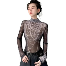 Load image into Gallery viewer, 3D Pearl Print Mesh Top
