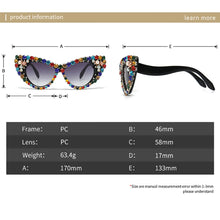 Load image into Gallery viewer, Oversized Crystal Cat Eye Sunglasses
