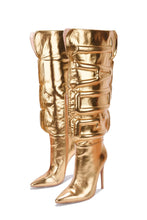 Load image into Gallery viewer, 3D Gold Metallic Goat Letter Boots
