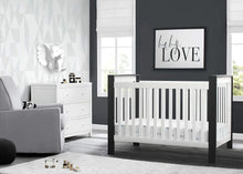 Load image into Gallery viewer, Black And White 4-in-1 Convertible Crib
