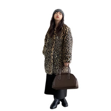 Load image into Gallery viewer, Leopard Print Fur Overcoat
