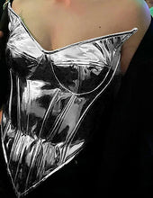 Load image into Gallery viewer, Metallic Futuristic Corset
