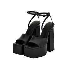 Load image into Gallery viewer, Square-Toe Thick Sole Platform Sandals
