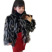 Load image into Gallery viewer, Grey And Black Fur Coat
