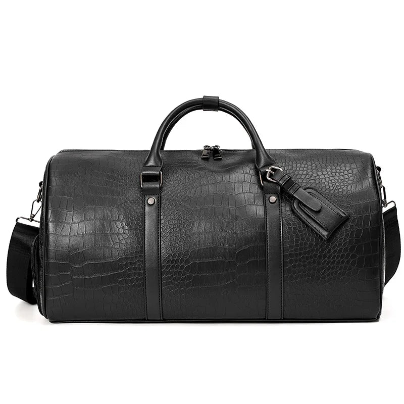 Vintage Croc Leather Travel Bag