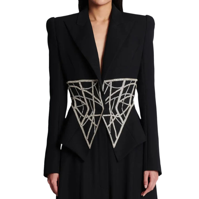 Crystal Corset Blazer Jacket-Modern Baby Las Vegas