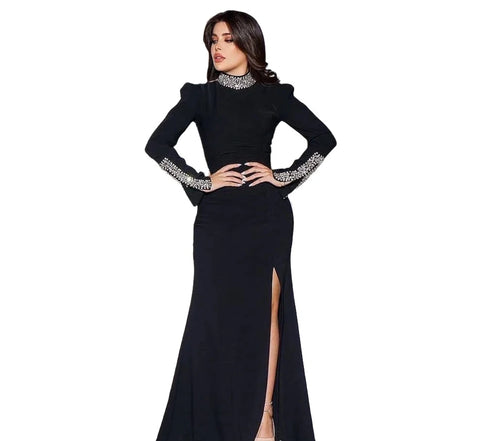 Crystal Lined Slit Dress-Modern Baby Las Vegas