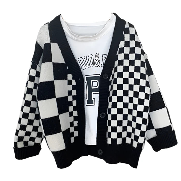 Patch Checker Sweater