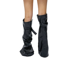 Load image into Gallery viewer, Black Zipper Leg Warmers
