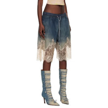 Load image into Gallery viewer, Denim Patch Lace Shorts
