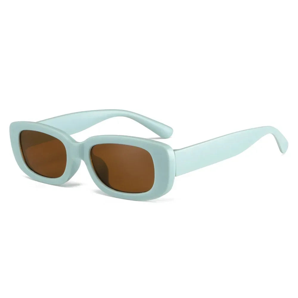 Solid Color Rectangular Sunglasses