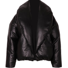 Load image into Gallery viewer, Leather Puffer Coat
