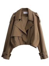 Load image into Gallery viewer, Cropped Trench Coat
