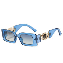 Load image into Gallery viewer, Retro Gold Accent Square Sunglasses-Modern Baby Las Vegas
