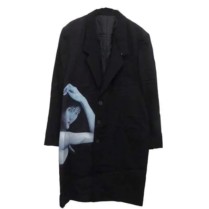 Long Printed Blazer Trench Coat-Modern Baby Las Vegas