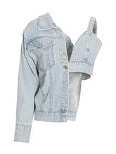 Load image into Gallery viewer, Patch Hollow Out Denim Jacket | Modern Baby Las Vegas
