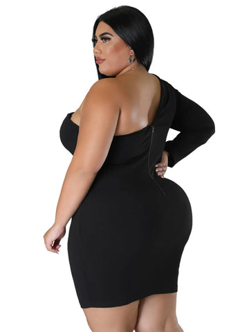 One Shoulder V Neck Dress-Modern Baby Las Vegas