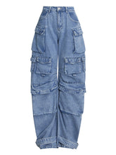 Load image into Gallery viewer, Y2K Denim Cargo Jeans
