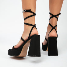 Load image into Gallery viewer, Square Solid Platform Sandals
