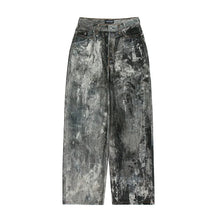 Load image into Gallery viewer, Camouflage Splatter Ink Denim Jeans
