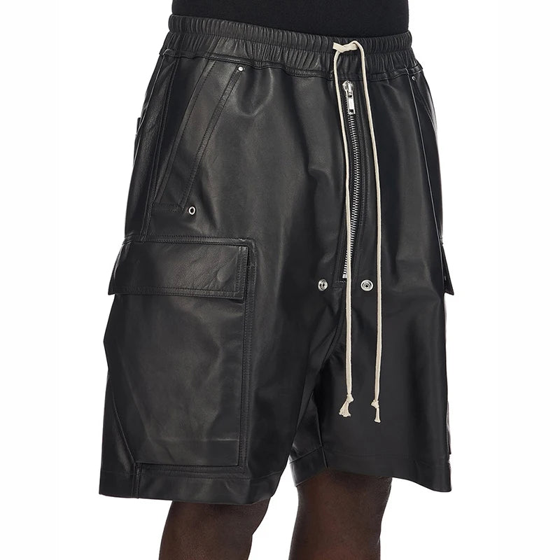 Leather Pocket Shorts