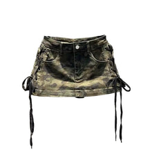 Load image into Gallery viewer, Lace Up Denim Skirt Collection
