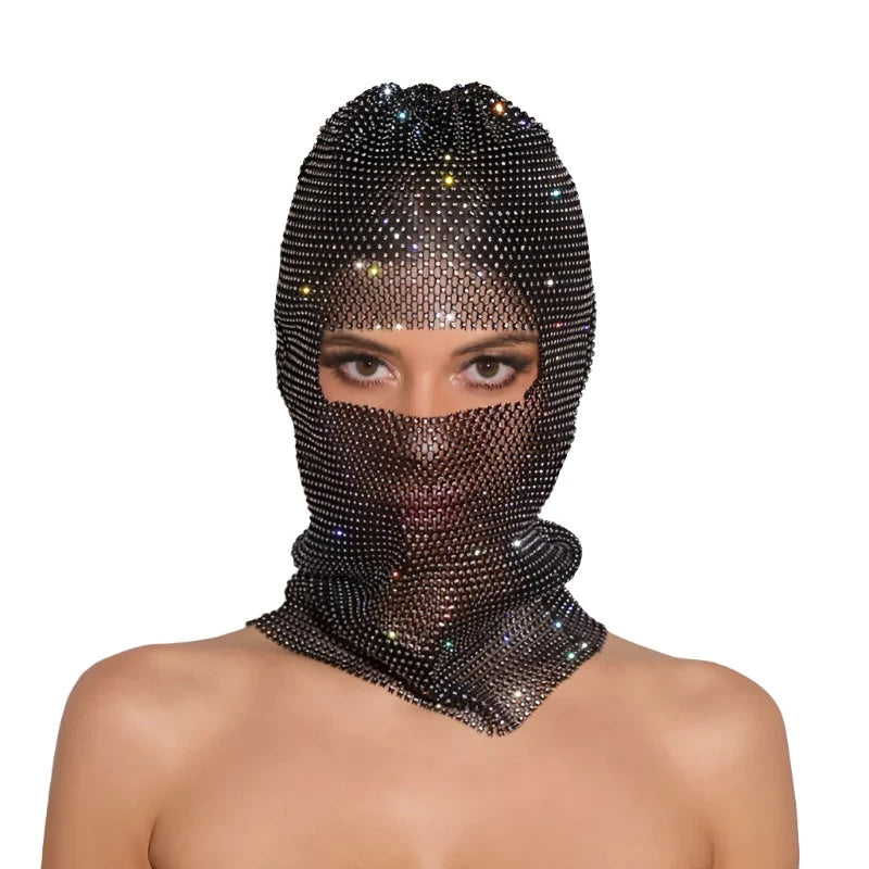 Mesh Rhinestone Mask