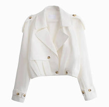 Load image into Gallery viewer, Cropped Trench Coat
