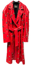 Load image into Gallery viewer, Luxury Leather Rivet Trench Coat
