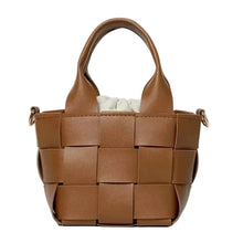 Load image into Gallery viewer, Weaved Leather Bucket Handbag
