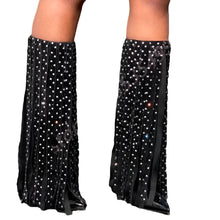 Load image into Gallery viewer, Speckled Tassel Crystal Fringe Boots
